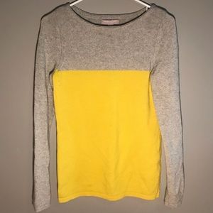 Banana Republic gray/yellow wool/cashmere sweater